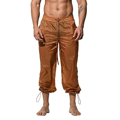 Men's Lightweight Translucency Solid Beach Pants UV Blocking B1129