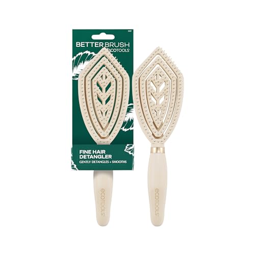 EcoTools Fine Hair Detangler, For Wet Or Dry Hair, Gentle Smoothing Hairbrush For Thin, Delicate Or...