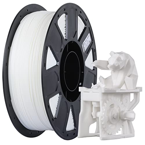 Image of Creality PLA Filament 1.75mm, Tough and Durable 3D Printer Filament with + /-0.02mm Accuracy, Smooth Printing 1KG Spool, White