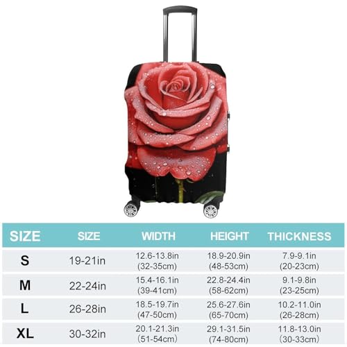 Travel Luggage Cover Elastic Suitcase Protector Anti-Scratch Washable Beauttiful Rose Luggage Sleeve Tsa Approved Carry on Covers Baggage Cover Fits 18-32 Inch Luggages2