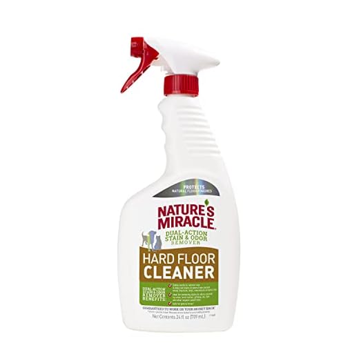 Nature’s Miracle Hard Floor Cleaner, Dual-Action Stain & Odor Remover, Protects Natural Floor Finishes, 24 oz