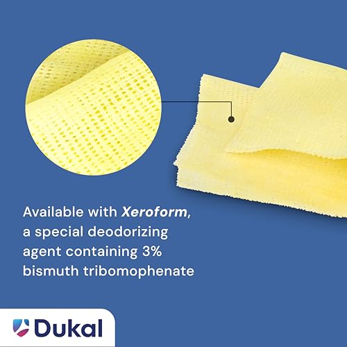 Dukal 214 Xeroform Petrolatum Gauze, Sterile, 2" W x 2" L 25 Count (Pack of 1)