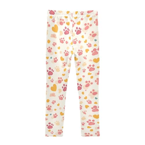 KLL Cute Dog Paws Toddler Girl Athletic Leggings Stretch Full Length Lounge Pants Sports2