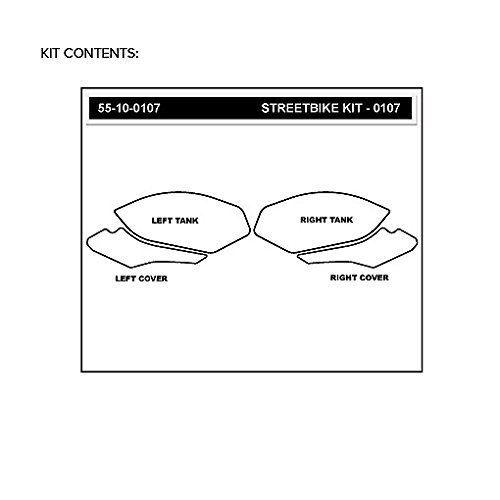 Stomp Design (Stomp grip) traction pad tank kit VOLCANO clear S1000RR (15) S1000R (14-15)