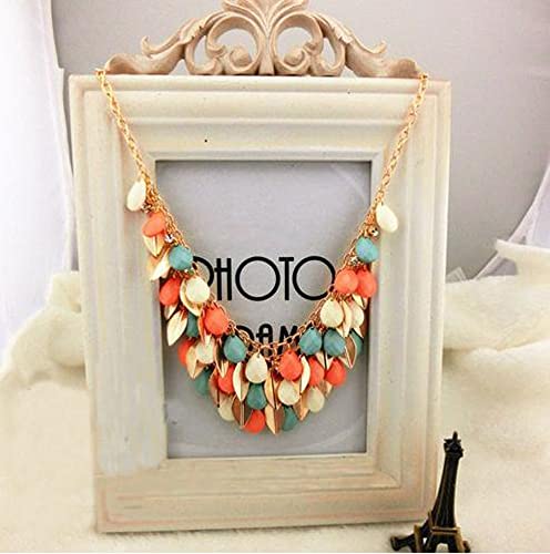 Multicolored Bead Statement Necklace