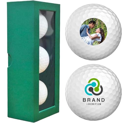 Image of Personalized Golf Balls, Gifts for Men, Custom Golf Ball with Logo or Photo, Customized Gift for Golfers, Dads, Boyfriend, Husband, Grandfather, Groomsmen, Christmas, 1 Pack