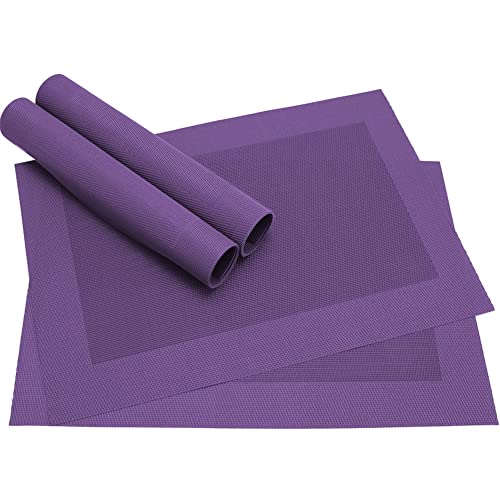 Abwaschbare Tischsets 4er Set in violett lila - Platzsets als...