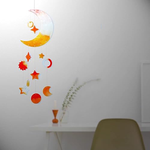 Miniatura 3 de Moon & Star - Moldes de resina de silicona – 3 piezas de campanilla de viento colgante de campana de viento moldes de resina para colgar en la pared