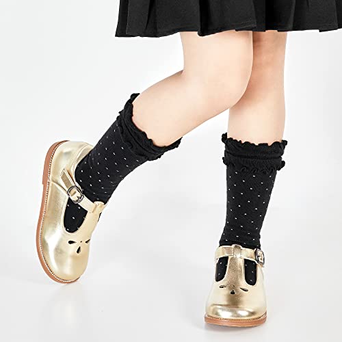 Image of Kiderence Toddler Girl Mary Jane School Uniform Dress Shoes Oxford Flats