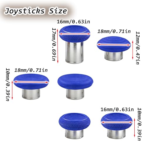 Image of 6 in 1 Metal Magnetic Thumbsticks for Xbox Elite Series 2 Controller,Blue