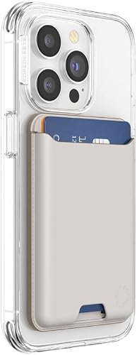 PopSockets: PopWallet for MagSafe - Adapter Ring for MagSafe Included - Sleek, Removable and Magnetic Card Holder for Smartphones and Cases - SoftGoods - Horchata