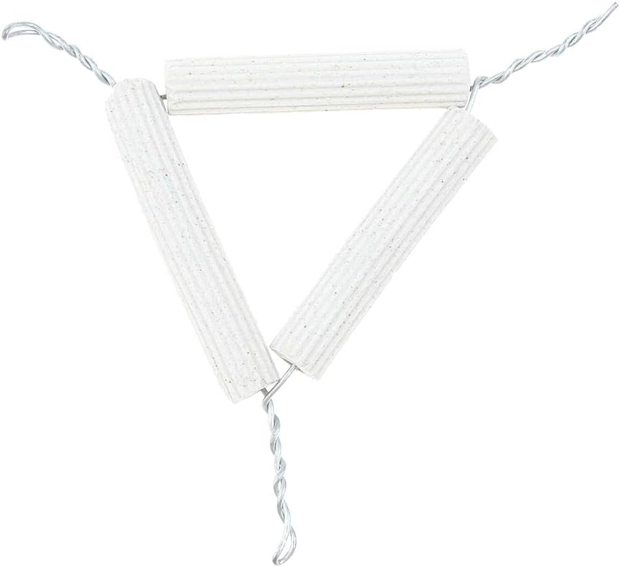 Lab Pipeclay Triangle Apparatus Crucible Holder with Clay Pipe Stems 5.6cm Collectibles