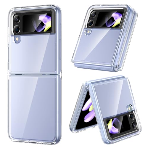 VEGO for Samsung Galaxy Z Flip 4 Case, [Anti-Yellow] Slim Thin Premium TPU Crystal Shockproof Protective Cover for Samsung Galaxy Z Flip 4 5G 2022 - Full Clear