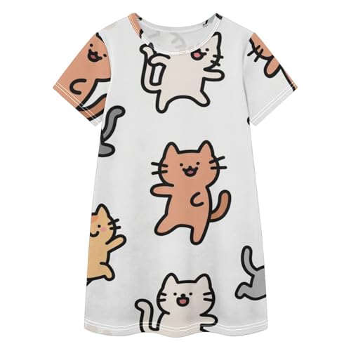 Vestidos de manga corta para niñas pequeñas ropa casual de verano