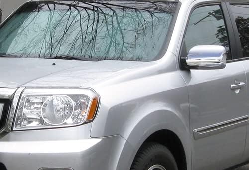 Chrome ABS Plastic 2 Pieces Side Mirror Cover Cap Kit Compatible with 2009-2015 Honda Pilot, 2010 2011 2012 2013 2014