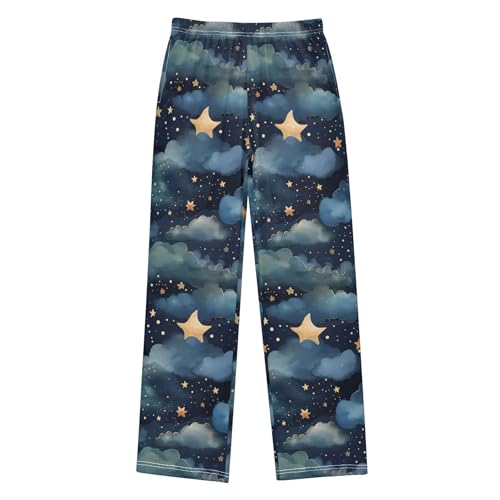 Nebula Star Long Pajama Pants Elastic Waist PJ Bottoms with Pockets S A1110592