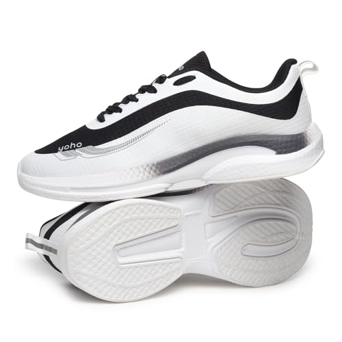 Image of YOHO RushHour Dynamiq Sports Shoes for Men |Cushioned Insole, Stylish, Casual & Sneakers for Gents | Lightweight, Anti-Skid Shoe for Gym, Walking, Running & Everyday Use-1800