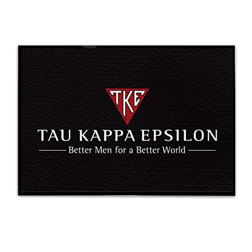 VictoryStore Door Mat, Tau Kappa Epsilon Doormat, 36z24 Inches, TKE Fraternity Floor Mat, Tufted Loop with Durgan Backing (Wordmark)