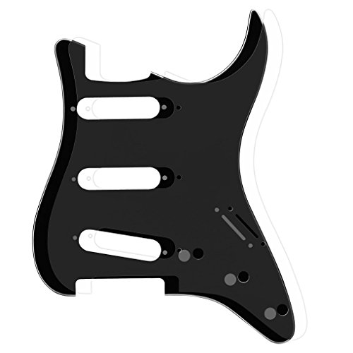 IKN SSS Guitar Strat Pickguard Custom Screw Holes for USA/Mexican Standard Fender Stratocaster Guitar, 3-Ply Black/White… - Les Beatles, Paul McCartney, John Lennon, RIngo Starr, George Harrison IKN SSS Guitar Strat Pickguard Custom Screw Holes for USA/Mexican Standard Fender Stratocaster Guitar, 3-Ply Black/White…