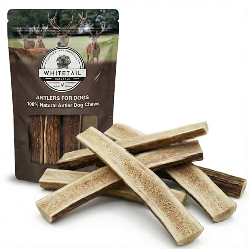 Whitetail Naturals Split Elk & Deer Antlers for Dogs 1 lb Bulk Pack 4-5 Ct