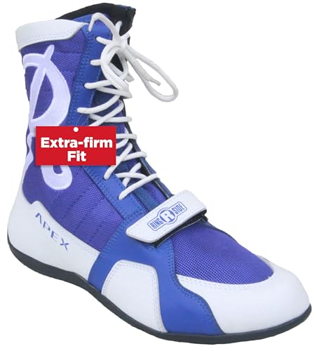 Image of Ringside Apex Elite Boxing Shoes - Synthetic Leather High-Top Ankle Shoes for Men and Women, Boxing, Wrestling, Workout, Training, Competition, (2-13)
