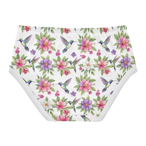 Joisal Animals Toddler Girls Underwear 2t Cotton Girl Panties Cute Vibrant Hummingbird Florals Pink Briefs Undies Kids2