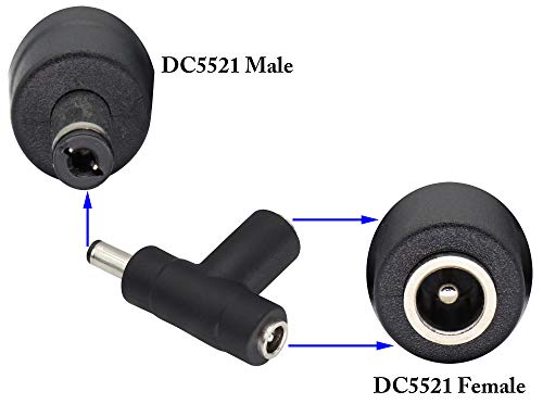 Adaptador conector DC 5.5x2.1mm ángulo 90°, pack 4 miniatura 3