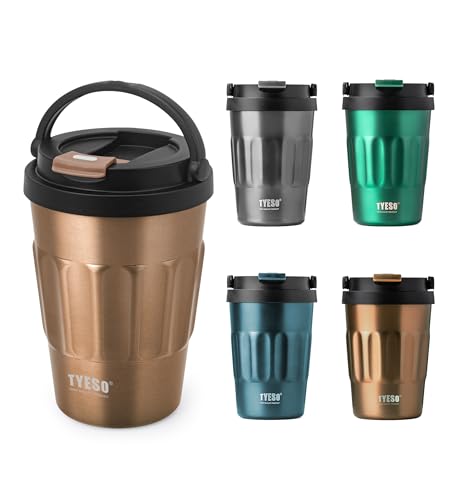 TYESO �^���u���[ �W�t�� �ۉ��ۗ� �n���h���t�� �R���r�j�R�[�q�[�J�b�v �X�e�����X �^��f�M �����^�� �����t�� 400ml �J�t�F���e �}�O�J�b�v ������ TS-8803 �����F