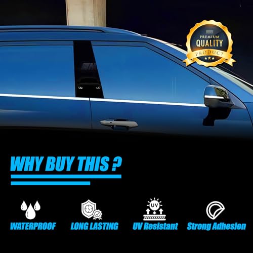 Image of Premium Car Pillar Self-Adhesive Printed Vinyl Sticker, Cool Boy Design, Vehicle Exterior Decor DIY Decal Accessory (K)
