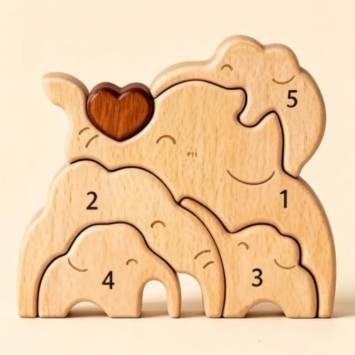 Rompecabezas personalizado de madera con caja de recuerdos para decorar el salón de casa