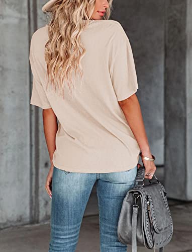 Fanway&EC Women's Short Sleeve T-Shirts Casual Crewneck Tees with Pocket Summer Basic Tops2