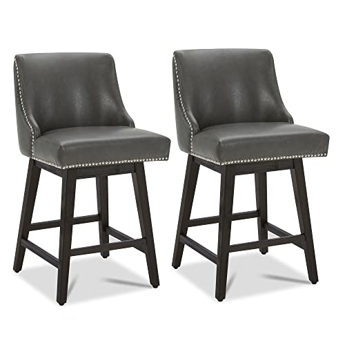 CHITA Counter Height Swivel Bar Stools Set of 2, FSC