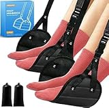 Verstellbare Flugzeug-Fuß-Hängematte, tragbare Beinstütze mit abnehmbarem Kissen, ergonomische Unterstützung für Reisen, Auto und Zuhause, 2 Stück (Schwarz)