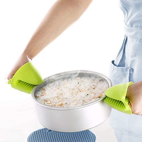 3 Paar Silicone Handschoenen, Oven Handschoen Blauw, Rood, Groen,Mini Oven Handschoenen Dik Silicone Pot Houder,Mini Oven Handschoenen,Hittebestendige Pinch Covers voor Keuken Koken Bakken Hot Plate - Afbeelding 8