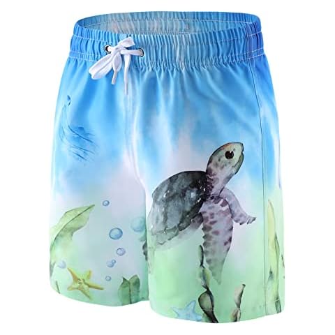 Aisyee Boys Hawaiian Quick Dry Swim Shorts Cover