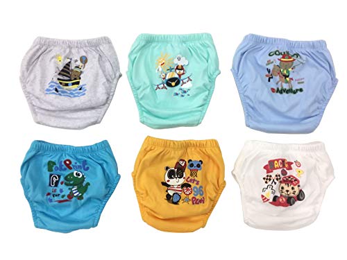 Ozyol - Juego de 6 pantalones de entrenamiento para aprender a ir al ba�o, reutilizables, pa�ales, para ni�os peque�os, ropa interior para aprender a ir al ba�o Para ni�os. 80 cm