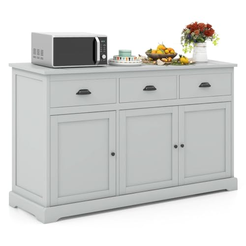 TANGZON Large Buffet Sideboard, Wooden Kitchen Storage Cabin