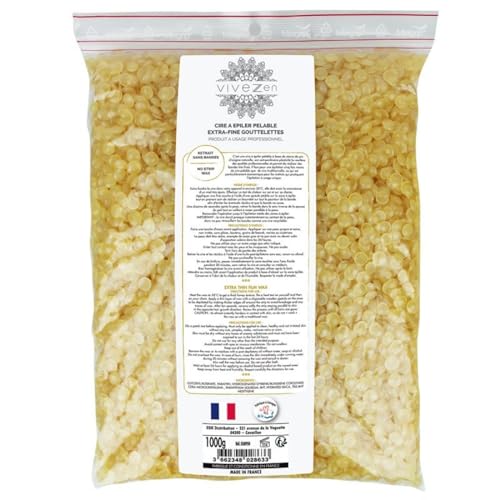 Vivezen - Gouttelettes, perles de cire à épiler pelable extra fine - 100% fait en France