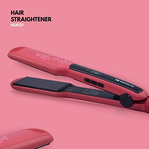 Havells Wide Plate Hair Straightener - HS4121 (Red_Free Size) - Image 4