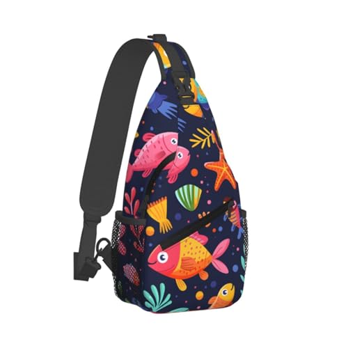 Morrales Urbanos Coloridos con Estampado de Pescado Ocean miniatura 2