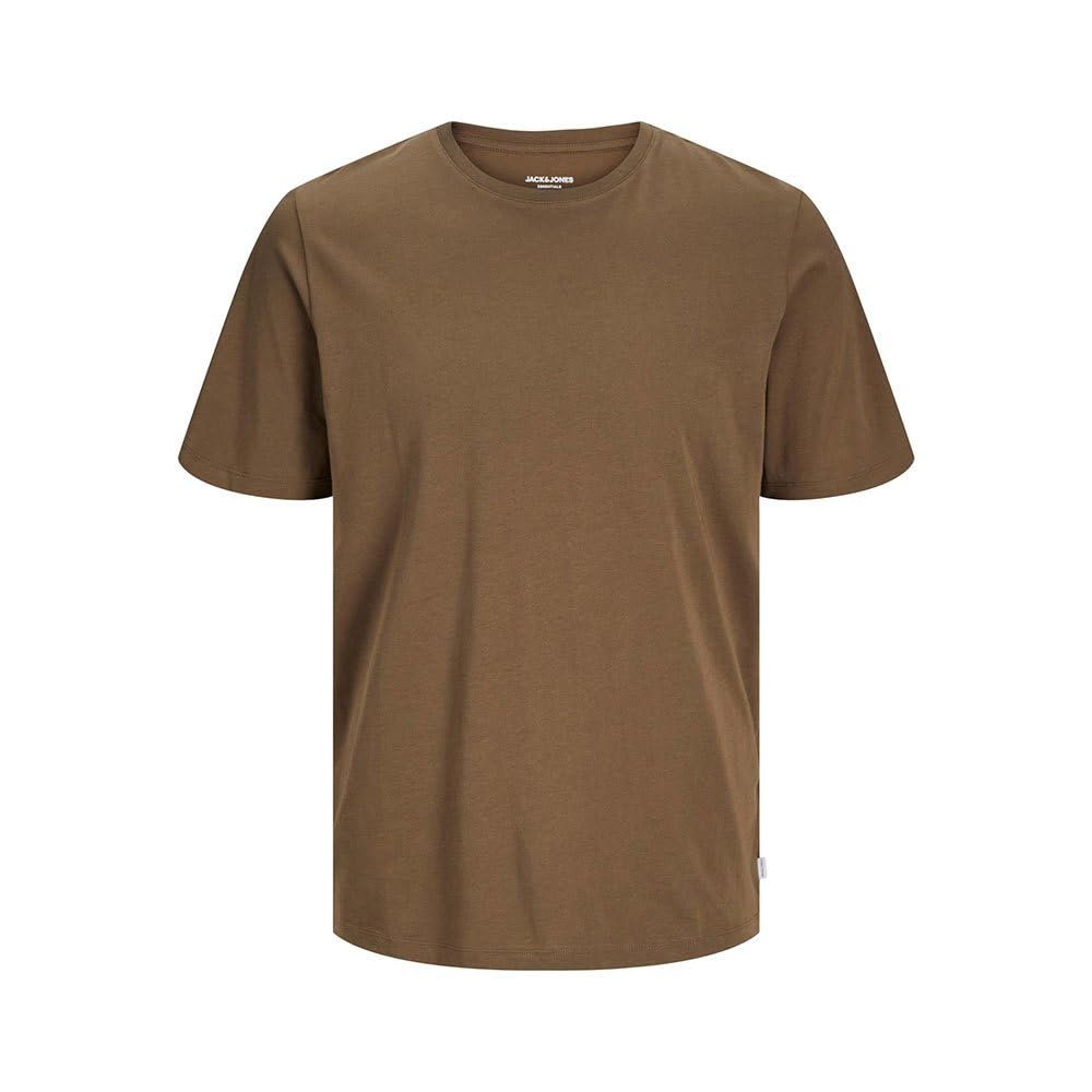 JACK & JONES Men's Jjeorganic Basic Tee Ss O-Neck Noos T-Shirt, Canteen, XXL