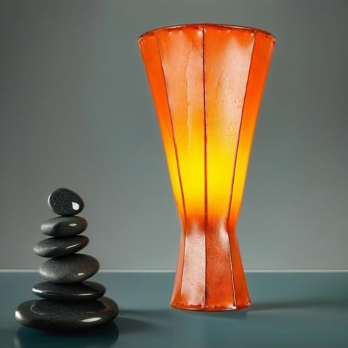 Jinjin Lampadaire oriental 40 cm Lampe en cuir Lampe au henné | Grandes lampes sur pied marocaines en métal, abat-jour en cuir | Décoration orientale du...