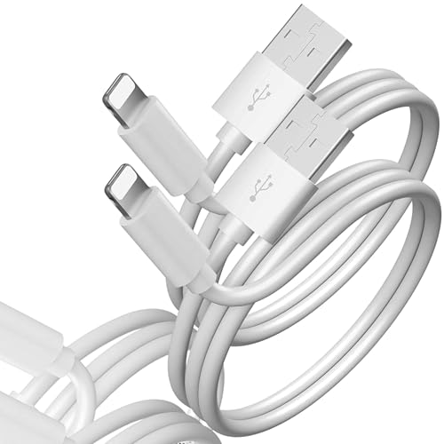 Image of AINE Pack Of 2 PD 3.0 USB Cable - CarPlay & Fast Charging Cord compatible with iPhone 14 13 12 11 Pro Max XR XS X 8 7 6 SE iPad & More | Original Charging Speed
