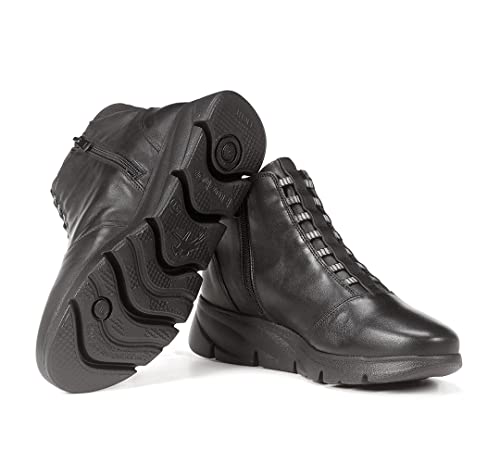 Fluchos Para Mujer. F1358 Botines De Piel Bona F1358 Negro (38), Plano, 1 A 3Cm, Cordones, Casual - 6