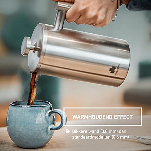 Groenenberg French Press cafetière rvs 0,6 L (3 kopjes) French
