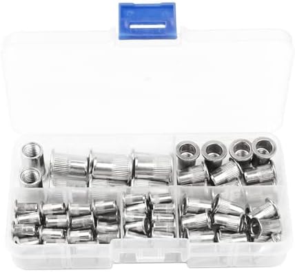 Rivet Nut,Rivet Nuts 106PCS Hand Riveter Nut Rivet Gun Kit Threaded Nut Rive Tool M3-M8 Aluminum Rivnut Nutsert Riveting