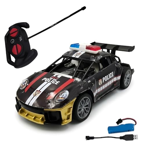 Image of WireScorts Rechargeable Metal Remote Control Car for Kids, High Speed RC Car for Kid, RC Car for Kids, Metal Die Cast Remote Control Car for Boys with Light, Pack of 1, Multicolor