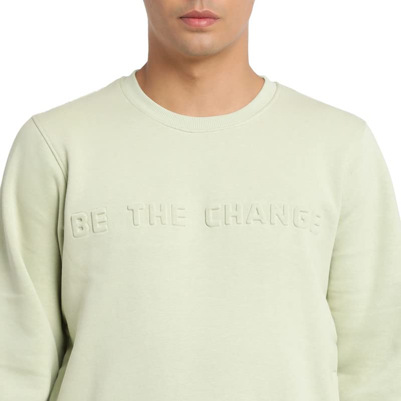 Image of Turtle Men Light Green Printed Round Neck Sweatshirt