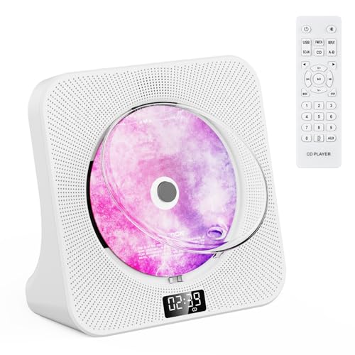 Lvcdodvd CD Player with Bluetooth 5.0 Mini CD Player with Speakers for Home small Hi-Fi Sound CD Music Player with Remote Control LED Display Dust Cover Support FM Radio USB AUX Lvcdodvd CD Player with Bluetooth 5.0 Mini CD Player with Speakers for Home small Hi-Fi Sound CD Music Player with Remote Control LED Display Dust Cover Support FM Radio USB AUX