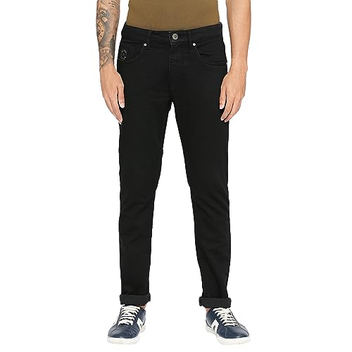 Image of Being Human Green Skinny Cropped Fit Men's Denims Clothing